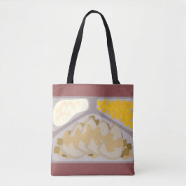 Funny Kitschy Retro Frozen Abendessen Illustration Tasche