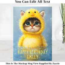 Funny Kitten als gelbe Ente DL4R-Name verkleidet