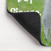 Funny Kitten Caption Tiny aber Fierce Mousepad (Ecke)