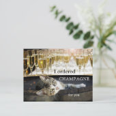 Funny Kitten Cheers Birthday Postcard Postkarte (Stehend Vorderseite)