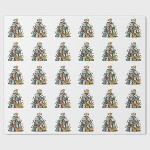 Funny Kitten Christmas Tree Cat Pet Animal Lover Geschenkpapier