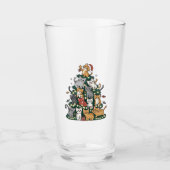 Funny Kitten Christmas Tree Cat Pet Animal Lover Glas (Vorderseite)