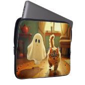 Funny Kitten Spooky Friend Design Laptopschutzhülle (Vorne Rechts)