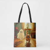 Funny Kitten Spooky Friend Design Tasche (Vorderseite)