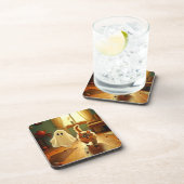 Funny Kitten Spooky Friend Getränkeuntersetzer (Rechte Seite)