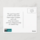 Funny Kitten St. Patrick's Day Custom Postkarte (Rückseite)