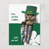 Funny Kitten St. Patrick's Day Custom Postkarte (Vorderseite)