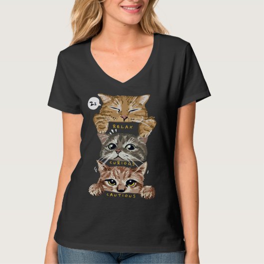 Funny Kittens Cute Cats Cat Lover Cat Owner Kitten T-Shirt (Vorderseite)