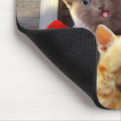 Funny kittens in Christmas Day Mousepad (Ecke)