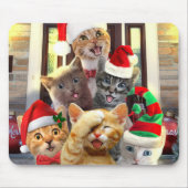 Funny kittens in Christmas Day Mousepad (Vorne)