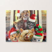 Funny kittens in Christmas Day Puzzle (Horizontal)