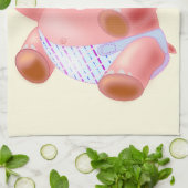 Funny Kittuch mit Baby Hippo Geschirrtuch (Gefaltet)