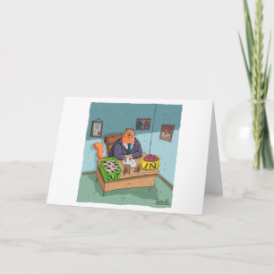 Funny Kitty Business Man Card Karte