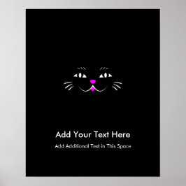 Funny Kitty Cat Face Poster