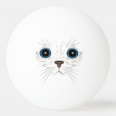 Funny kitty face tischtennisball (Rückseite)