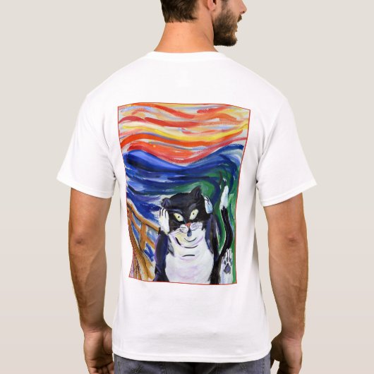Funny Kitty Scream T - Shirt (Back Image) (Rückseite)