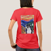 Funny Kitty Screening Cat T - Shirt (Rückseite)