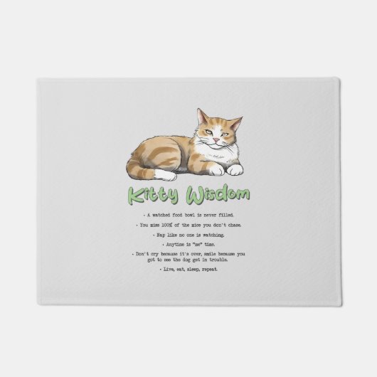 Funny Kitty Wisdom Fußmatte (Vorderseite)
