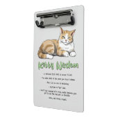 Funny Kitty Wisdom Mini Klemmbrett (Gewinkelt2)