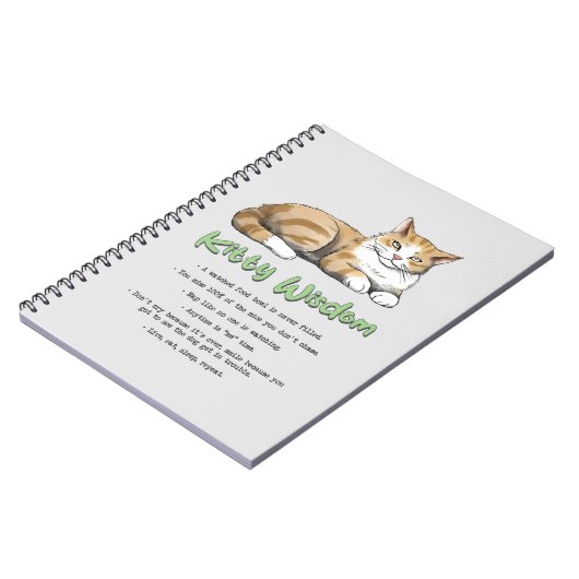 Funny Kitty Wisdom Notizblock (Linke Seite)