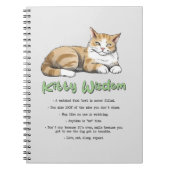 Funny Kitty Wisdom Notizblock (Vorderseite)