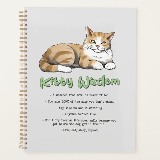 Funny Kitty Wisdom Planer (Vorderseite)