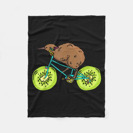 Funny Kiwi Biker Cycling Gift New Zealand Fleecedecke (Vorderseite)