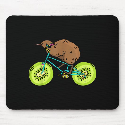 Funny Kiwi Biker Cycling Gift New Zealand Mousepad (Vorne)