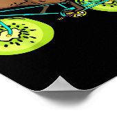 Funny Kiwi Biker Cycling Gift New Zealand  Poster (Ecke)