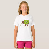 Funny Kiwi Bird Frucht Cartoon T-Shirt (Vorne ganz)