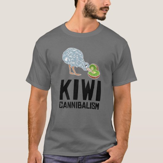 Funny Kiwi Bird gibt Kannibalismus für Obst Lover T-Shirt (Vorderseite)