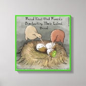 Funny Kiwi Bird Partys & Fruit Canvas Print Leinwanddruck (Vorderseite)
