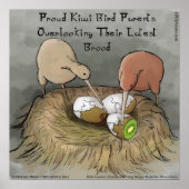 Funny Kiwi Vögel, die ihr Fruchtposter abgeben Poster (Vorne)