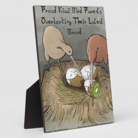 Funny Kiwi Vögel geben ihre Früchte ab Fotoplatte (Seite)