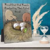 Funny Kiwi Vögel geben ihre Früchte ab Fotoplatte (Seite)