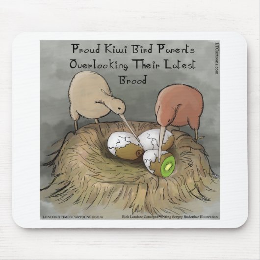 Funny Kiwi Vögel geben ihre Früchte ab Mousepad (Vorne)