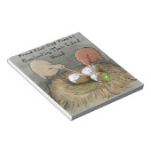 Funny Kiwi Vögel geben ihre Früchte ab Notizblock (angewinkelt)