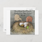 Funny Kiwi Vögel geben ihre Früchte ab Postkarte (Vorne/Hinten)