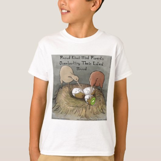 Funny Kiwi Vögel geben ihre Früchte ab T-Shirt (Vorderseite)