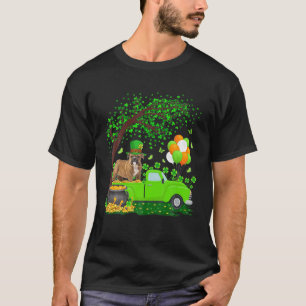Funny Kleeblatt Bulldog LKW St Patricks Day T-Shirt