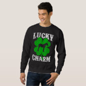 Funny Kleeblatt Leaf Lucky Charm Mule St Patrick's Sweatshirt (Vorne ganz)