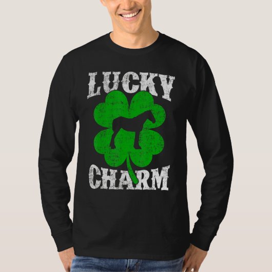 Funny Kleeblatt Leaf Lucky Charm Mule St Patrick's T-Shirt (Vorderseite)