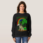 Funny Kleeblatt Rainbow French Bulldog St Patrick Sweatshirt (Vorne ganz)