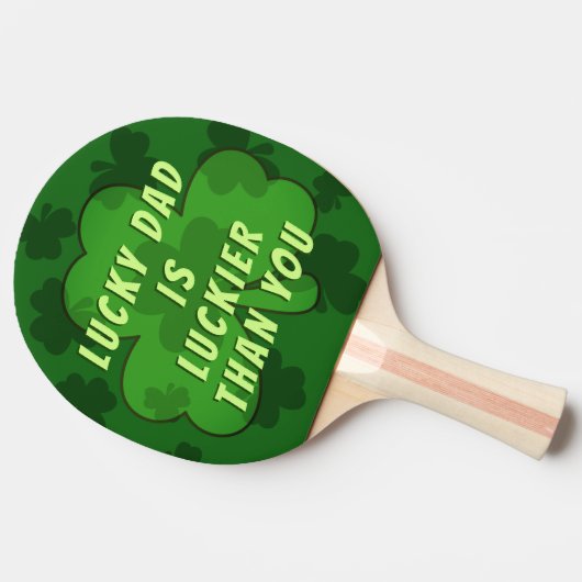 Funny Kleeblatt St Patrick's Day Ping Pong Paddle Tischtennis Schläger (Seitenansicht)