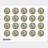 FUNNY KLEINE DINOSAUR MATTE STICKERS (Blatt)