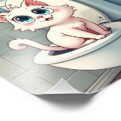 Funny kleine Katze Fotodruck (Ecke)