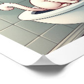 Funny kleine Katze Poster (Ecke)