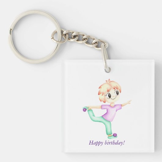 Funny kleiner Ingwerjunge Sportler Schlüsselanhänger (Vorderseite)