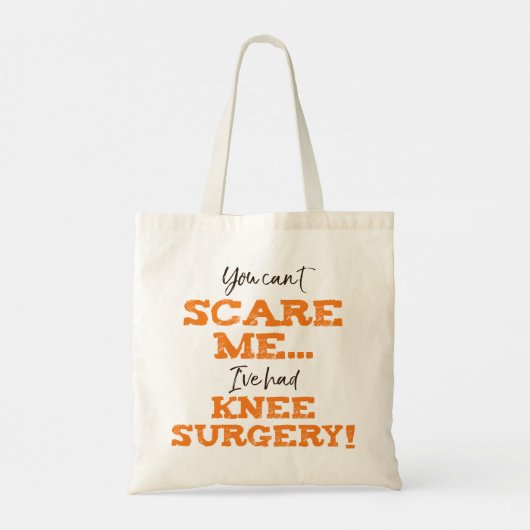 Funny Knee Operation Erholung "Scare" Tragetasche (Rückseite)
