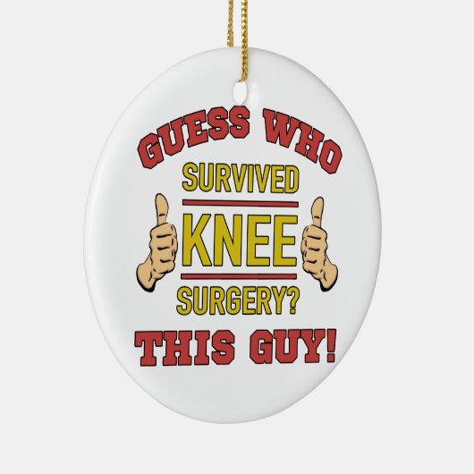 Funny Knee Operation Keramik Ornament (Rechts)